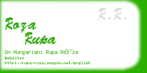 roza rupa business card